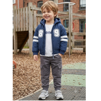 J15584: Boys Bench Hooded Bomber Jacket, Top & Cargo Pant Outfit (2-6 Years)